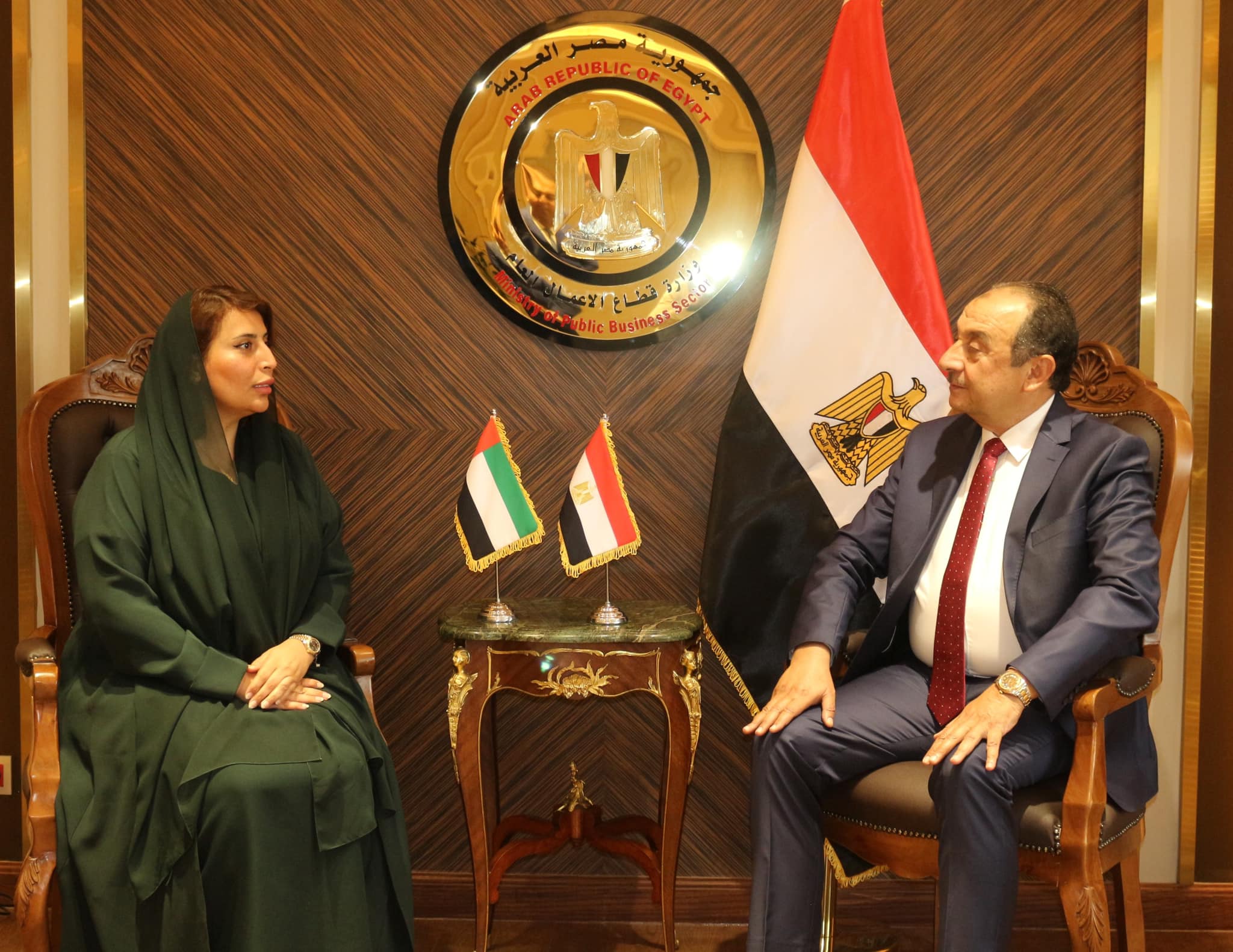 وزير قطاع الأعمال العام يبحث مع سفيرة الإمارات بالقاهرة تعزيز التعاون المشترك